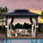10'x12' Hardtop Gazebo, Metal Double Roof, Anti-rust Coating Frame With Shaded Curtains & Netting-125939393-125939394