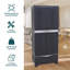 Armoire de rangement verrouillable avec 3 tablettes réglables et tiroir inférieur - Garniture-148992889