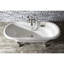 Baignoire sur pattes ovale à double extrémité en fonte 72 pouces Kingston Eden-38133022