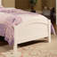 Lit simple pour chambre d'enfant - Contreplaqué blanc avec tête de lit verticale élégante pour tête de style contemporain