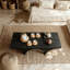 Table à thé en bois massif de style moderne noir-1218205785