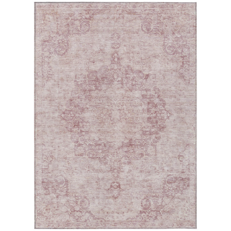 Tapis intérieur / extérieur rose Arienne , 9 pi x 12 pi