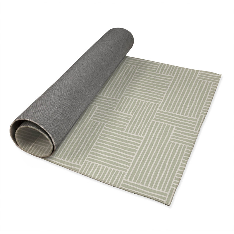 Tapis de bureau léger Grid Puz, L 6 pi x L 4 pi, Vert clair