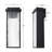 20 In. Black Dusk To Dawn Led Outdoor Wall Lantern Sconce With Tempered Ripple Glass