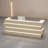 Scandinavian Style Front Desk in Beige with Creative Design and LED Lighting
