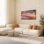 Hérons blancs sur une plage de sable au coucher du soleil - Tableau sur toile (lot de 1)-2136903738