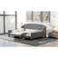 Lit de jour capitonné moderne de luxe, double, gris-121738197-121738198