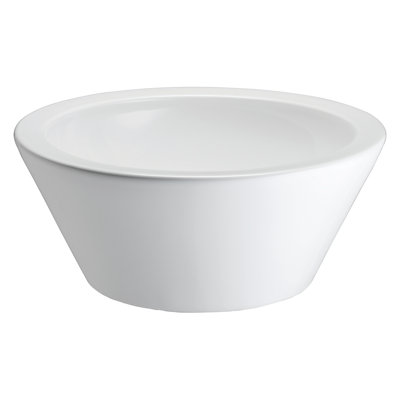 Barclay 17.5'' White Ceramic Circular Bathroom Sink with Overflow