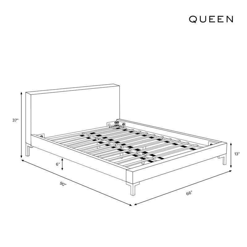 Lit plateforme tapissier Bilkis, Grand, Rayures grises Shibori, Gris anthracite rayé Oxford