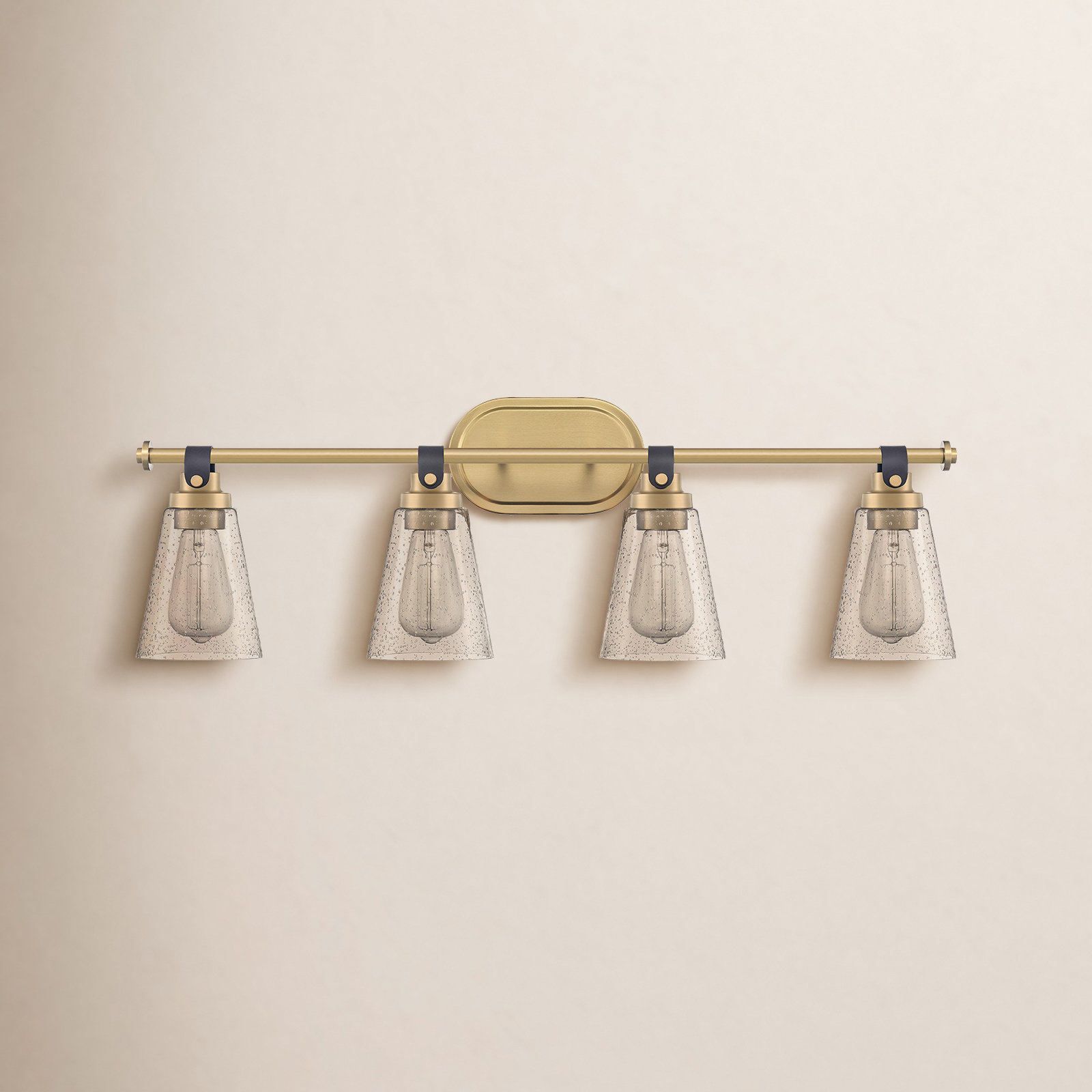 Alysa Vanity Light, Brushed Gold, 4 Lights