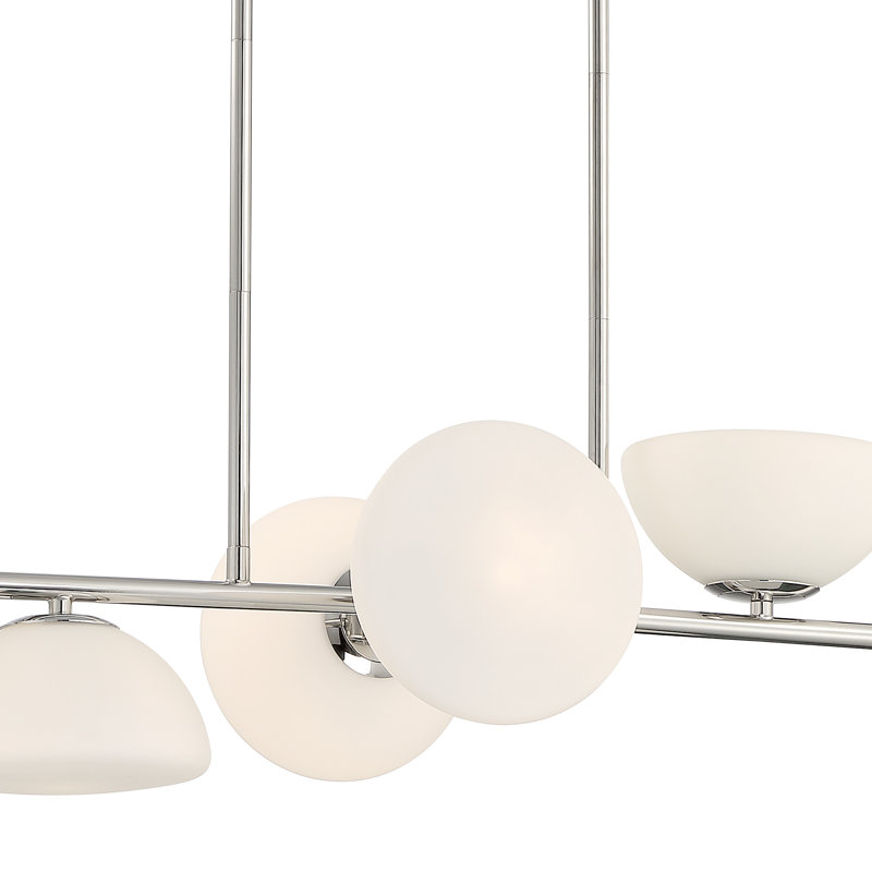 Luminaire suspendu rectangulaire à 6 lumières Keshayla