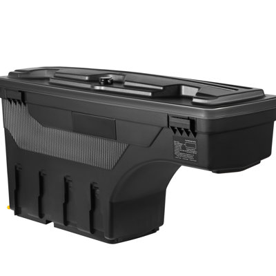 Boîte à outils pour lit de camion, roue ABS verrouillable et imperméable de 20 L pour 1500 2019 à 2021, côté conducteur, noir, rangement peu encombrant, facile à nettoyer