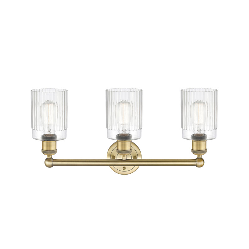 Kamena 3 - Light Dimmable Vanity Light, Clear, Brushed Brass