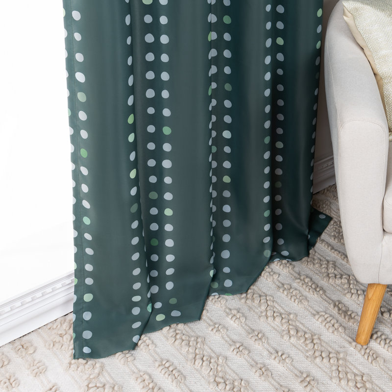 Brayshaun Room Darkening Curtain Panel Pair, Green