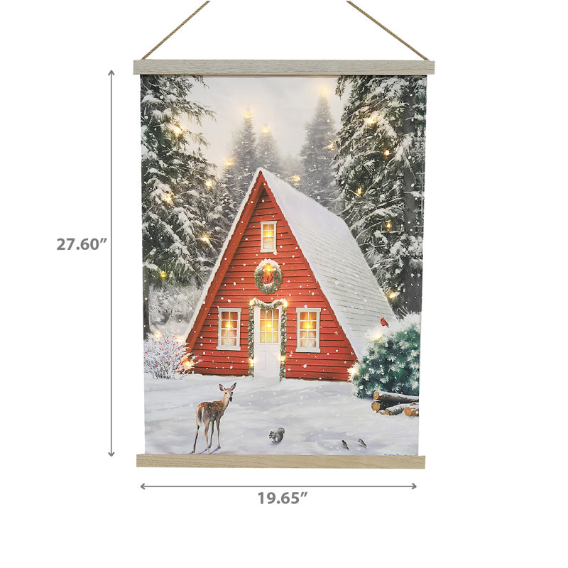 Luminaire suspendu DEL en tissu chalet