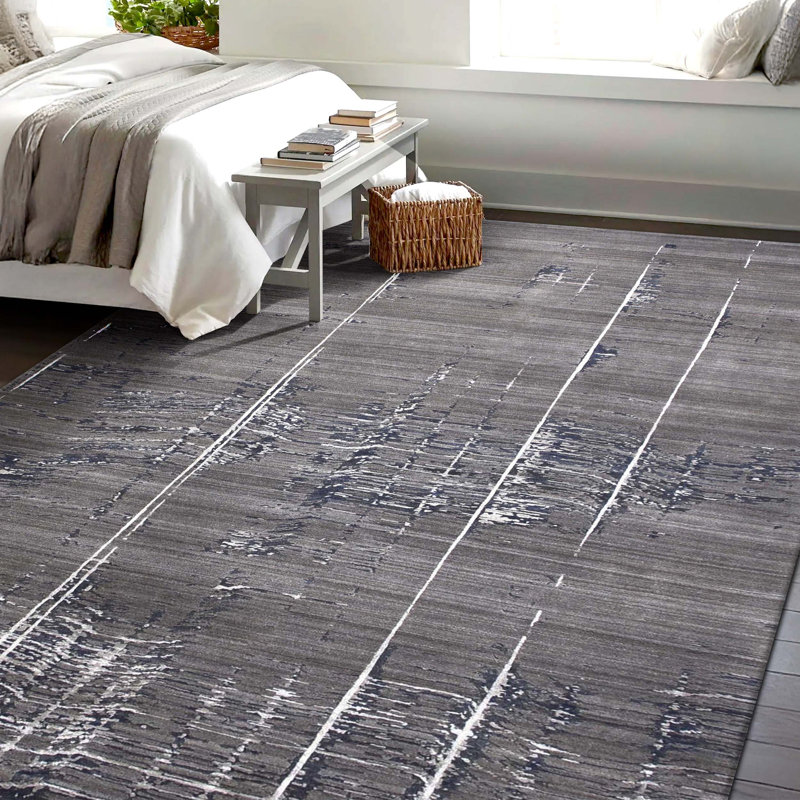 Area Rug in Charcoal, Rectangle 10' x 14'