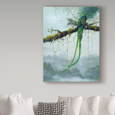 Yand 'Resplendent Quetzal' Acrylic Painting Print on Wrapped Canvas