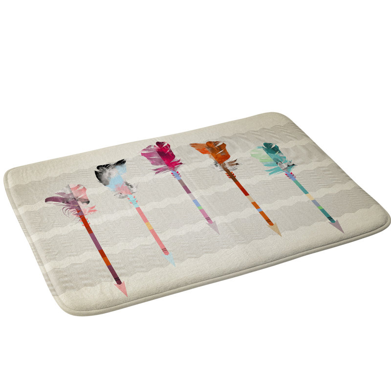 Tapis pour salle de bain à flèches plumes
