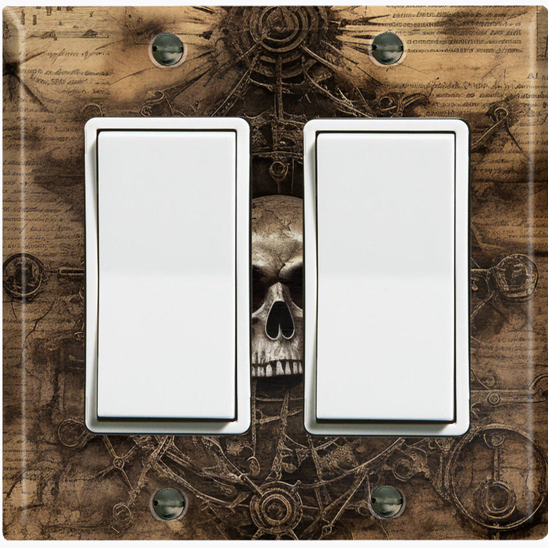 Plaque murale standard Skull Map Voyage Nature