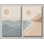 Très grand ensemble de 2 abstraites côtières, art mural minimaliste vague de l'océan, impression sur toile neutre 24 x 36 pouces - prête à être accrochée