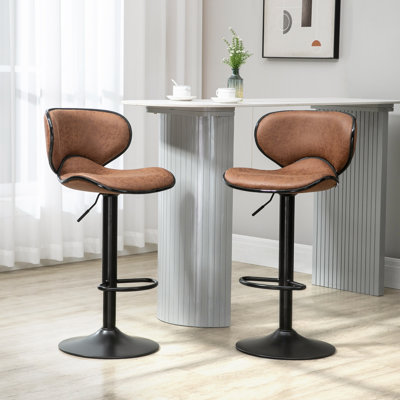 Abdus-Sami Swivel Upholstered Adjustable Height Counter Stool with Metal Frame