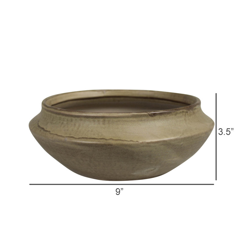 Pot, Ceramic - Low, Putty