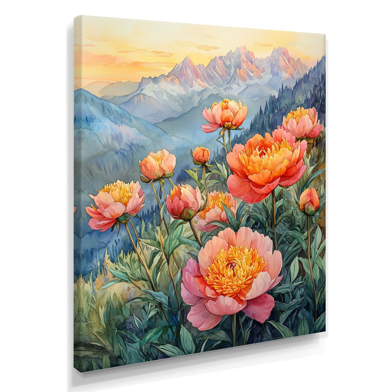 Ketcham - Floral Wall Art Prints, Toile tendue, Ne s’applique pas, H 20 po x l 12 po