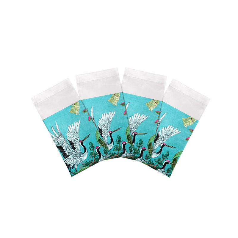 Summer Palace Cotton Sateen Dinner Napkins, Sarus