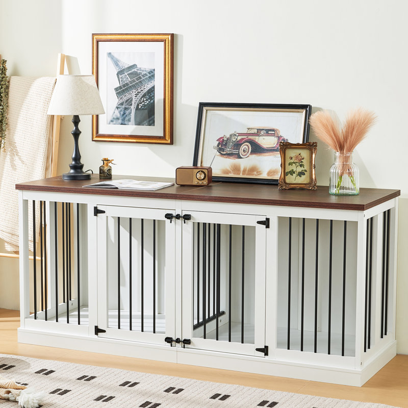 Meuble pour chien 70,9 po, Blanc