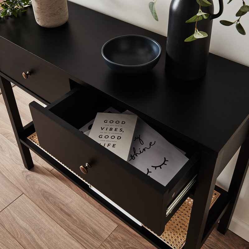 Tenaya 95cm Console Table, Black