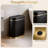 ABTSalon Motion Sensor Bathroom Trash Can, Slim Automatic Lid Wastebasket, IPX5 Waterproof Whisper-Quiet Garbage Bin for Bedroom, Office and Restroom – Black/Gold-135355481