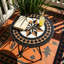 The 24"D Elegant Artwork Unique Mosaic Pattern All-season Patio Bistro Table-219852547