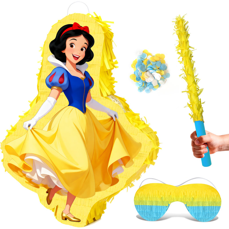 Ensemble de 4 pièces princesse blanche neige Pinata, princesse blanche neige Pinatas