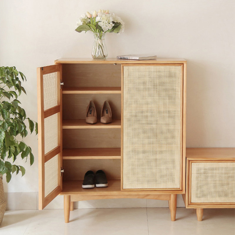 Vine Woven Multi-Layer Shoe Storage Cabinet