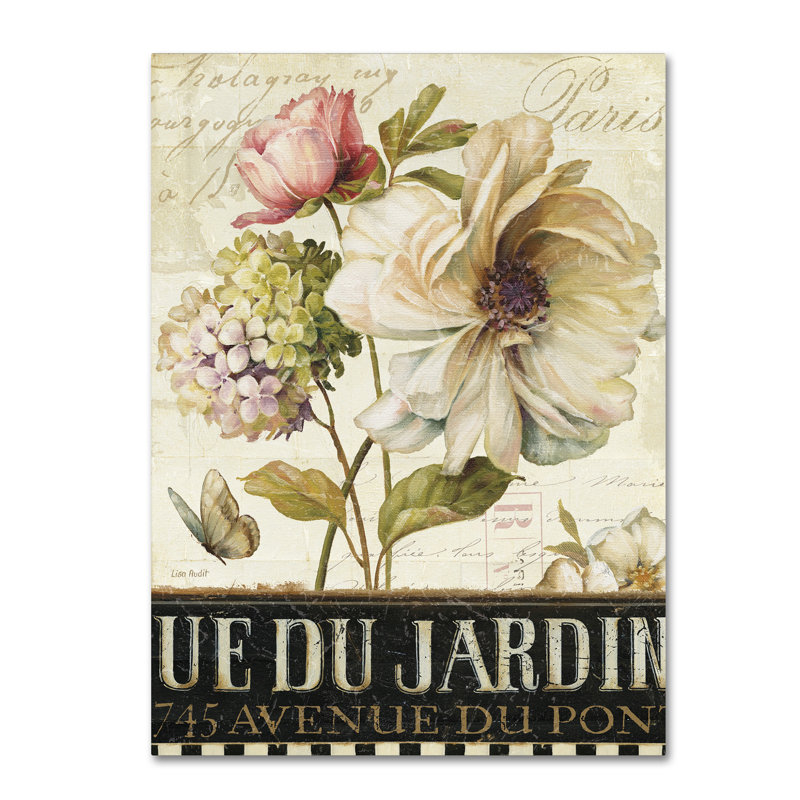 «Marche de fleurs II» par Lisa Audit, reproduction sur toile, H 19 po x l 14 po x P 2 po