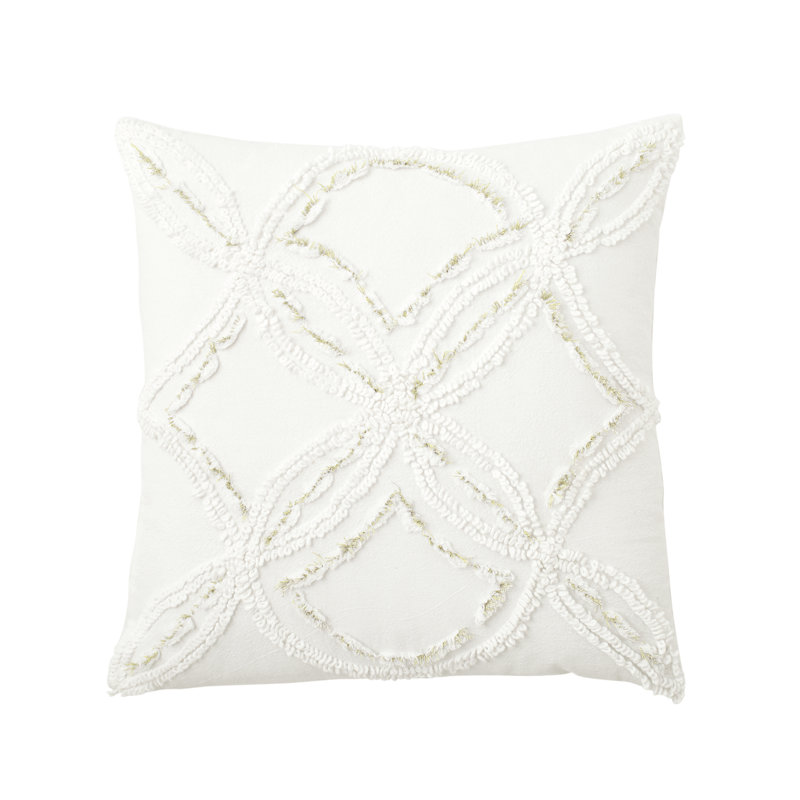 Square Cotton Pillow Cover & Insert, Ivory