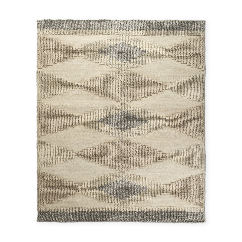 Wool Geometric Indoor Rug, Rectangle 8' x 10'