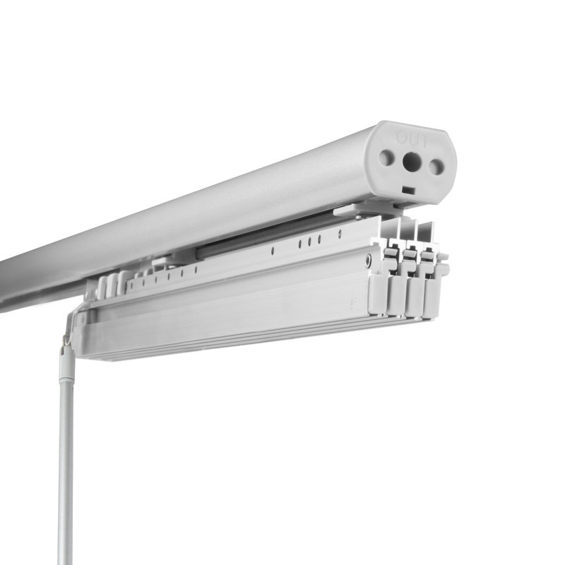 Rail à panneau semi-transparent semi-transparent, Nickel satiné, L 94 pi x L 66 pi