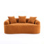 Canapé courbé en éponge à compression complète, canapé compact en chenille 30D sans assemblage pour petits espaces et appartements, L 65 po, 300 lb, 3 coussins-746518814