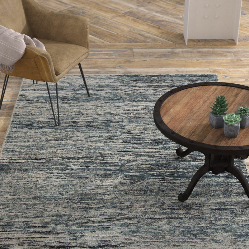 Tapis gris/crème tissé à la main Marcial, 5 pi x 7 pi 6 po