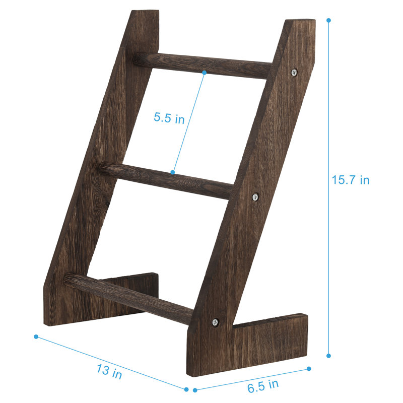 Wood 1 Wall Towel Rack, Burnt