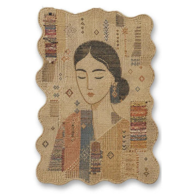 Tapis gris tissé Mosso