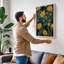 Golden Chrysanthemums Botanical - Wrapped Canvas-498376427-498376445