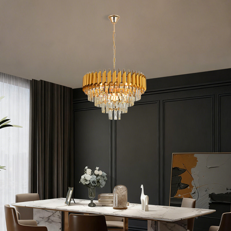 9 - Light Chandelier, Gold