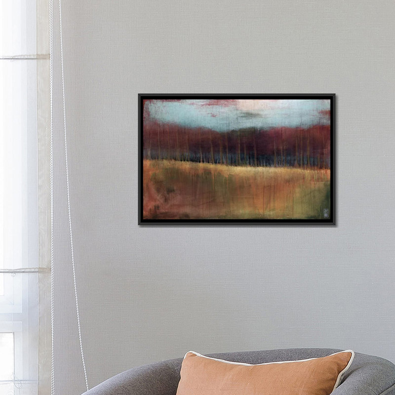 «Sacred Garden», reproduction d'impression sur toile tendue, H 18 po x l 26 po x P 1,5 po, Toile encadrée noire, Pas de tapis