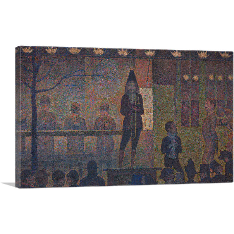 «Circus Sides Show 1889» par Georges Seurat, reproduction d'art sur toile tendue, H 26 po x l 40 po x 1,5 po