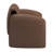 Gainsborough Round Arm Accent Chair - Brown Vegan Leather