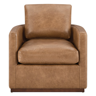 Bobbi Upholstered Swivel Barrel Accent Arm Chair