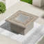 Propane Outdoor Fire Pit Table With Ceramic / Tile Top & Wicker Base and Hidden Fuel Tank Storage-99468595