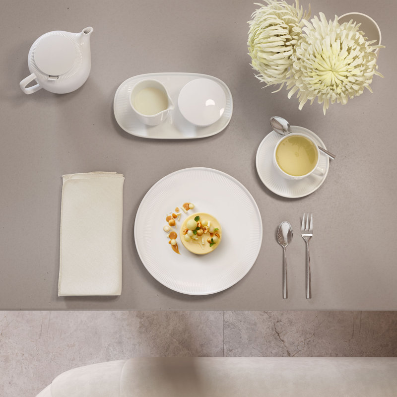 Villeroy & Boch Afina Milk Pitcher, for Milk, Cream and Sauces, Premium Porcelain, Made in Germany, Dishwasher and Microwave Safe, White, 7.5 oz Capacity